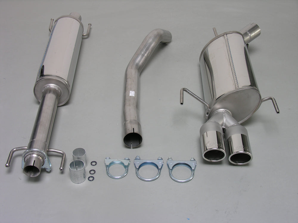 Edelstahl - Auspuffanlage Opel  Corsa C & Tigra B Endrohr 2x80mm