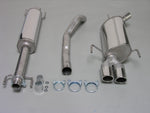 Edelstahl - Auspuffanlage Opel  Corsa C & Tigra B Endrohr 2x80mm