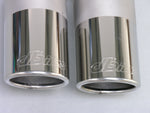 Edelstahl - Auspuffanlage Opel Vectra B alle 4 Zyl. Modelle Endrohr 2x76mm