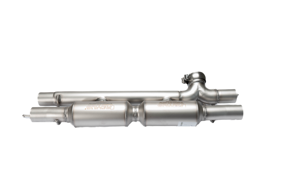 Sportauspuff für Mini John Cooper Works U25 / Countryman, U25 - Racing Cat Back Ersatzrohr / Racing Ersatzrohr / Absorptions-Sportschalldämpfer mittig für Links/Rechts-Anlage / Endrohr-Set (4-teilig), Edelstahl, Street Race