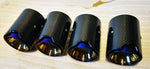 Carbon + Edelstahl Endrohrblenden Blau - BMW M2/M3/M4 F87 F80 F82 F83