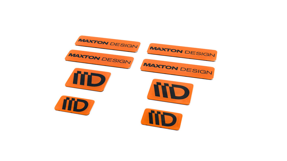 Maxton Parts - 3D Aufkleber / Gel Sticker 8er Set Orange und Schwarz