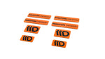 Maxton Parts - 3D Aufkleber / Gel Sticker 8er Set Orange und Schwarz