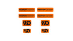 Maxton Parts - 3D Aufkleber / Gel Sticker 8er Set Orange und Schwarz