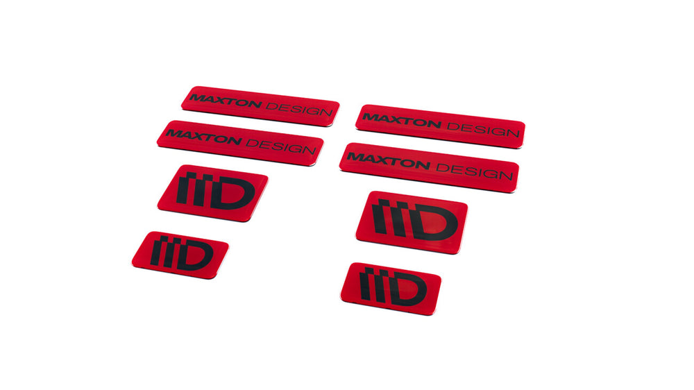 Maxton Parts - 3D Aufkleber / Gel Sticker 8er Set Rot und Schwarz