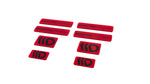 Maxton Parts - 3D Aufkleber / Gel Sticker 8er Set Rot und Schwarz
