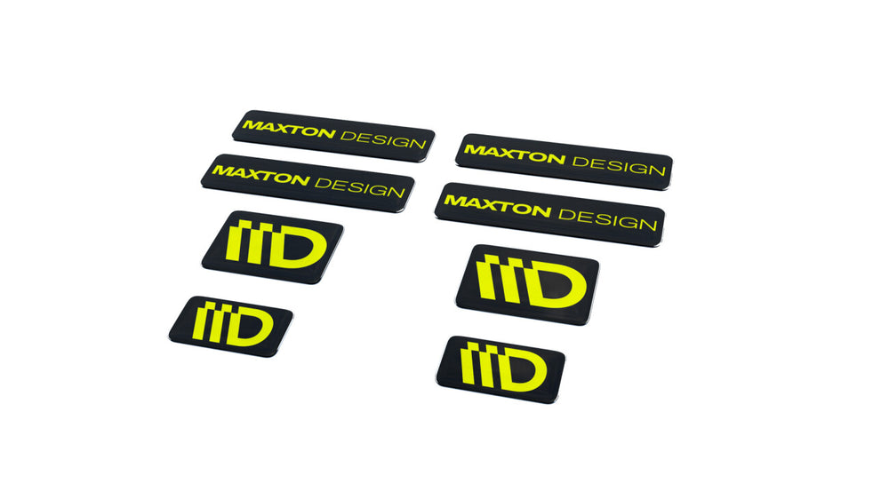 Maxton Parts - 3D Aufkleber / Gel Sticker 8er Set Schwarz und Limette