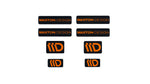 Maxton Parts - 3D Aufkleber / Gel Sticker 8er Set Schwarz und Orange