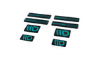 Maxton Parts - 3D Aufkleber / Gel Sticker 8er Set Schwarz und Türkis