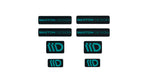 Maxton Parts - 3D Aufkleber / Gel Sticker 8er Set Schwarz und Türkis
