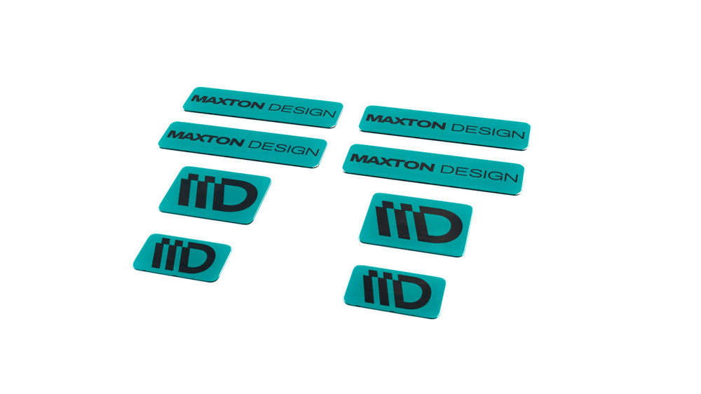 Maxton Parts - 3D Aufkleber / Gel Sticker 8er Set Türkis und Schwarz