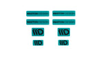 Maxton Parts - 3D Aufkleber / Gel Sticker 8er Set Türkis und Schwarz