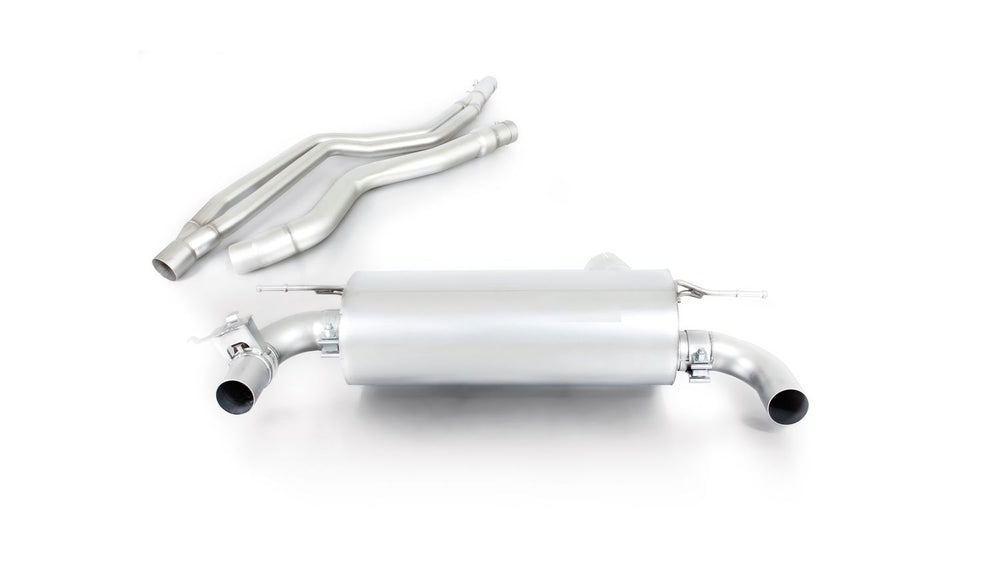 Sportauspuff-Bundle für BMW 3er & 4er / F30, F31, F32, F33, F36 - Resonierter Cat-Back-Abschnitt / Endrohr-Set, Ø 84 Carbon Race