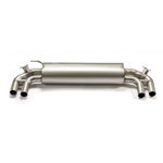 Sportauspuff für Mini John Cooper Works U25 / Countryman, U25 - Keiner / Absorptions Mittelschalldämpfer / Sportschalldämpfer mittig / Endrohr-Set (4-teilig), schräg, verchromt