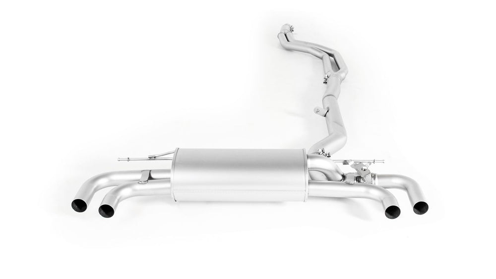 Sportauspuff für BMW 5, G30/G31 - Keiner / 4-teiliger Endrohrsatz, Ø 102 mm angeschrägt, schwarz Chrom