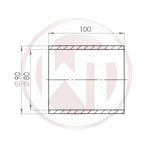 Ø80mm Silikonverbinder gerade schwarz
