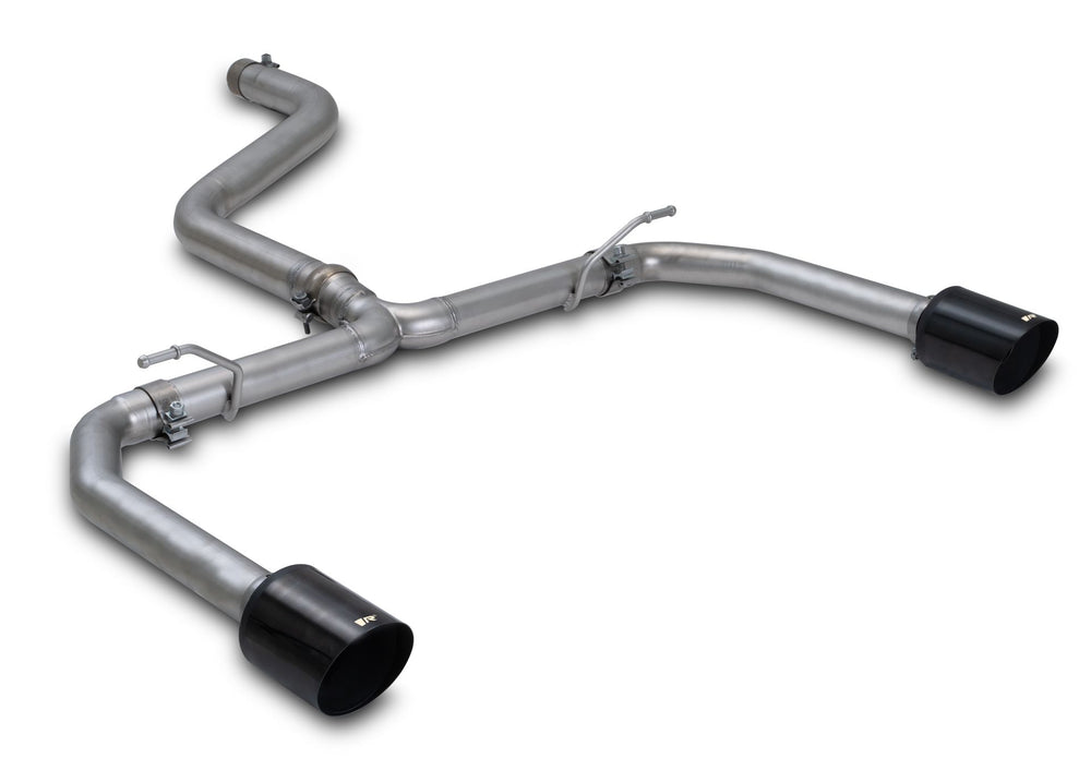 RACING-Axle-Back-Anlage für Ford Focus MK4 - Keiner / Endrohr-Set, Ø 102 mm , schräg, Black Chrome (1-202020-1001-6)