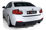 Sportauspuff für BMW 2, F22 & F23 - Vorschalldämpfer, Edelstahl, EG / Endrohr-Set, Ø 102 mm, schräg, Black Chrome