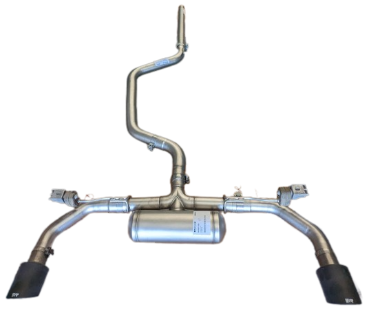 OPF-Back Sportauspuff System für VW Golf 8 CD - OPF-Back Vorschalldämpfer / Endrohr-Set, Ø 102 mm, schräg, Black Chrome (1-951020-1000-4)