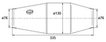 HJS UL - Ultraleichter Katalysator Ø 130mm