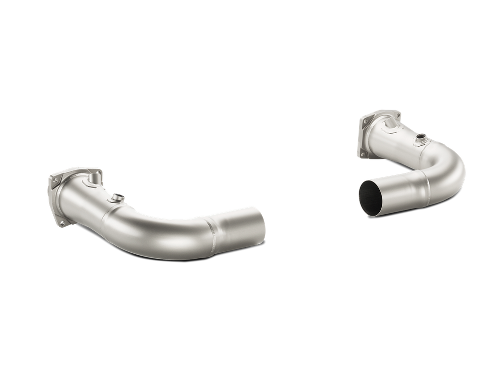 L-PO991T/2 Link-Pipe Set w/o Cat (Titanium) - Porsche 911 Turbo S (991)