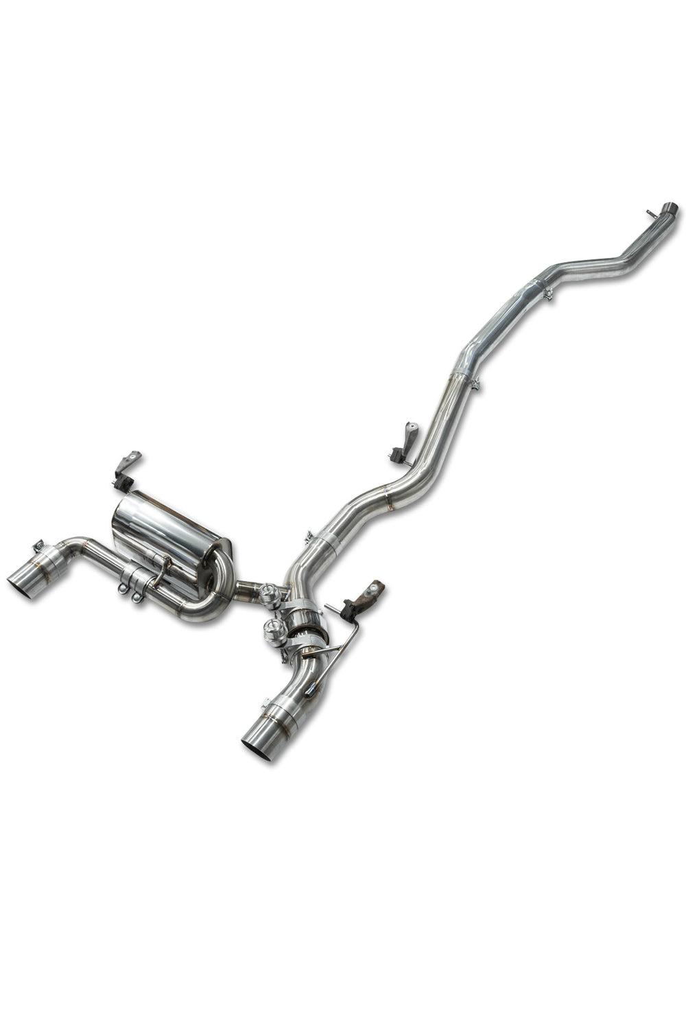 3.5" ULTRA Abgasanlage - BMW F-Modell 340i ohne OPF - Endrohr Typ 9 - 90mm scharf geschnitten - 15° abgeschrägt