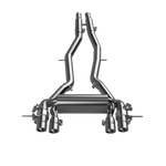 3.5´" ULTRA Abgasanlage - BMW M3/M4 G80/G81/G82 - Endrohr Typ 19 - 4 x 101mm mit Einsatz - 15° abgeschrägt / 2x 3.5" ab OPF bis Endschalldämpfer