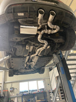 3,5" ULTRA Abgasanlage - Golf 6 R - Endrohr Typ 4 - 101mm - mit Einsatz - 15° abgeschrägt