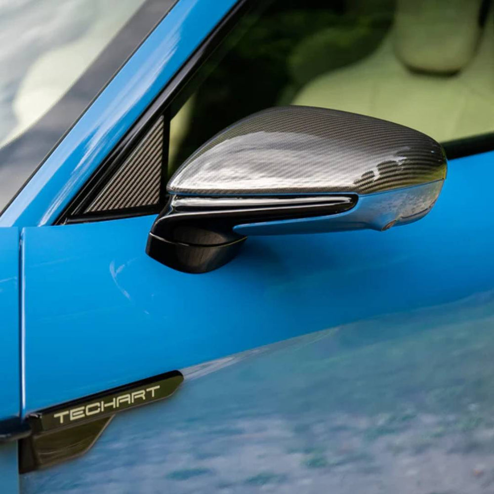 TECHART Carbon Außenspiegel Zierblenden für 9J1  Taycan - Carbon glänzend