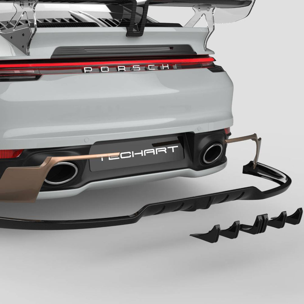 TECHART Diffusoraufsatz für Heckschürze für 992.1 Carrera - mit SportDesign Paket / GTS