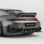 TECHART Heckspoiler III für 992.1/.2 Turbo S - Cabrio / GFK Grundkörper mit Carbon Leiste Lackierfähig