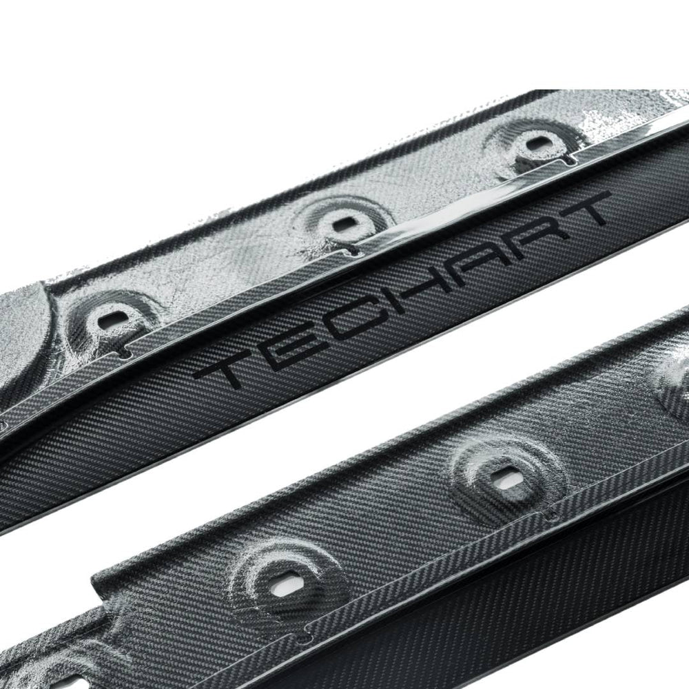 TECHART Carbon Seitenschweller für 992.1./2 GT3 - Carbon glänzend "TECHART" Schriftzug