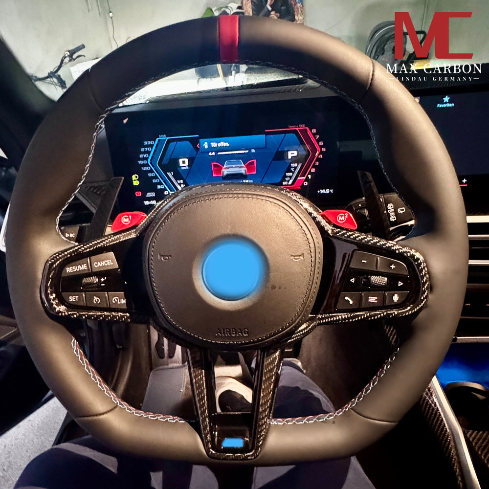 Dry Carbon Leder Lenkrad für BMW M2 M3 M4 G80 G81 G82 G83 G87