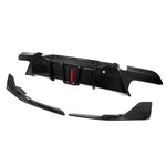 SOOQOO Heckdiffusor mit LED Carbon passend für BMW X6 (F96/F96 Facelift)