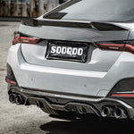 SOOQOO Heckdiffusor Doppelrohr-Version Carbon passend für BMW 4er (G26)