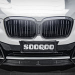 SOOQOO Frontspoiler Carbon passend für BMW X3 (G01) X4 (G02) Facelift