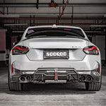 SOOQOO Heckdiffusor mit Licht Carbon passend für BMW 2er (G42)