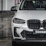 SOOQOO Lufteinlässe Carbon passend für BMW X3 X4 iX3 (G08i G01 G02) Facelift