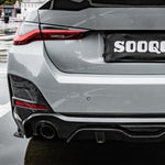 SOOQOO Heckdiffusor Einzelrohr-Version Carbon passend für BMW 4er (G26)
