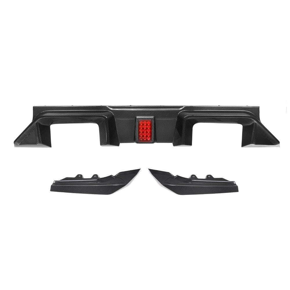 SOOQOO EVO Heckdiffusor mit Licht Carbon passend für BMW M2 (G87)