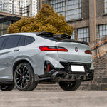 SOOQOO Heckdiffusor ohne Licht Carbon passend für BMW X4 (G02) Facelift