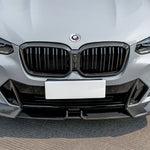 SOOQOO Frontspoiler Carbon passend für BMW X3 (G01 Facelift) iX3 (G08 Facelift) X4 (G02 Facelift)