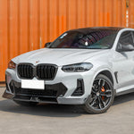 SOOQOO Frontspoiler Carbon passend für BMW X3 (G01 Facelift) iX3 (G08 Facelift) X4 (G02 Facelift)
