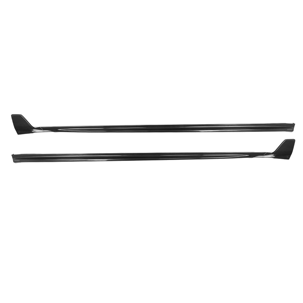 SOOQOO Seitenschweller mit Flap Carbon passend für BMW iX3 (G08) X3 (G01 Facelift) X4 (G02/G02 Facelift) X3 M (F97/F97 Facelift) X4 M (F98/F98 Facelift)
