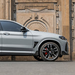 SOOQOO Seitenschweller mit Flap Carbon passend für BMW iX3 (G08) X3 (G01 Facelift) X4 (G02/G02 Facelift) X3 M (F97/F97 Facelift) X4 M (F98/F98 Facelift)