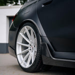 SOOQOO Seitenschweller mit Flaps Carbon passend für BMW M5 (G90/G99)