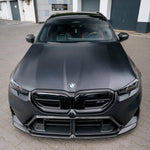 SOOQOO Frontstoßstangen Einsatz mit Lamellen Carbon passend für BMW M5 (G90/G99)