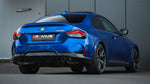Sportauspuff System für BMW G42 Coupe - Nicht resonierte Racing Cat-back Sektion / Racing Sportauspuff mittig / Endrohr-Set (4-teilig), Street Race Black Chrome