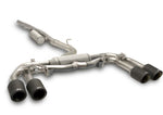 Sportauspuff Set für Cupra Formentor VZ - GPF-Back Front Section / Racing Endschalldämpfer mittig / 4-teiliges Endrohrset, Ø 102 mm angeschrägt, Chrom