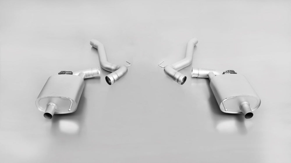 Cat-Back-Anlage L/R für Mustang VI S550 5.0l V8 - Cat-Back Vorschalldämpfer / REMUS Sound Controller / Endrohr-Set, Ø 102 mm, schräg, Black Chrome (1-206715-1001-2)